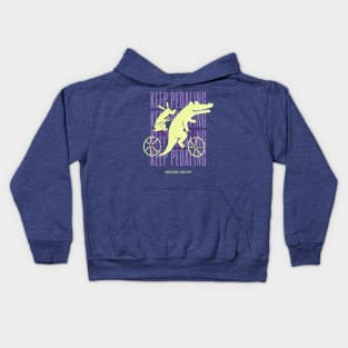 Keep Pedaling Alligator Dog Kids Hoodie